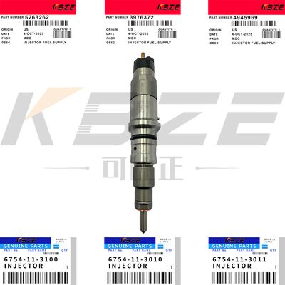 KBZE 6754-11-3100 6754-11-3010 KOMATSU S4D107 S6D107 NOZZLE FUEL INJECTOR ASSY FOR CUMMINS QSB4.5 QSB5.9 QSB6.7 ENGINE 5263262 3976372 4945969