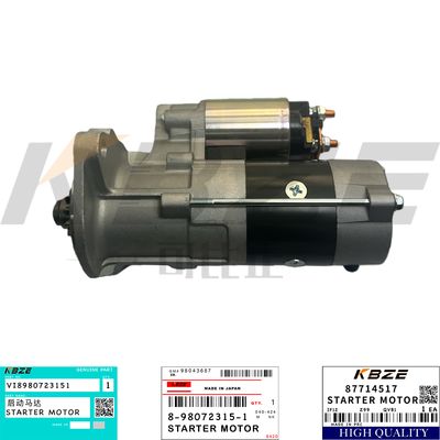 KBZE 8-98072315-1 ISUZU 4LE2 ENGINE 24V 11T 3.5KW STARTER MOTOR ASSY FOR SK70 SK75 SK80 ZX70 ZX80 ZX85 CX75 CX80