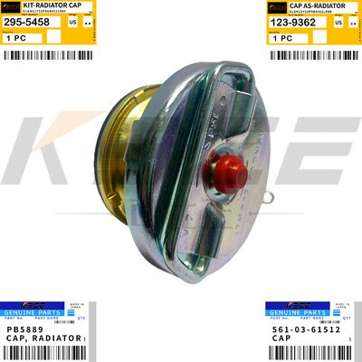 KBZE PB5889 561-03-61512 KOMATSU PC1250 HD785 HD985 RADIATOR CAP 123-9362 295-5458 FITS  3508 3512 3516 ENGINE