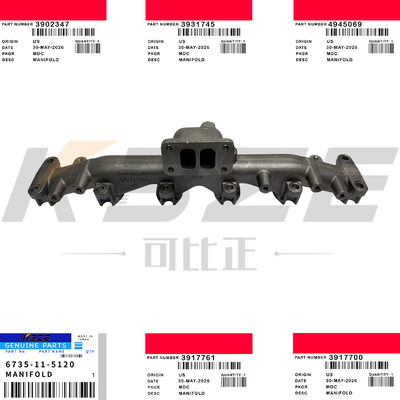 KBZE 6735-11-5120 KOMATSU PC200 EXHAUST MANIFOLD 3917761 3917700 3931745 3902347 4945069 KOMATSU S6D102 CUMMIN.S 6BT ENGINE
