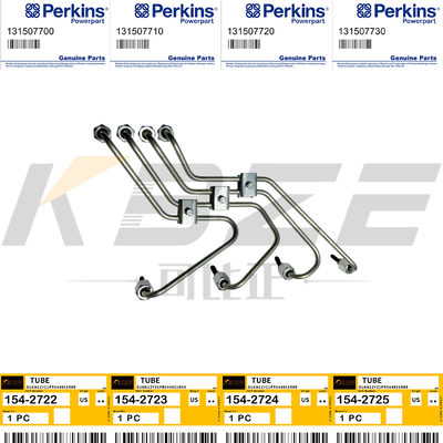 KBZE 154-2722 154-2723 PERKINS 404D-22 C2.2 3014 3024 ENGINE FUEL LINES 154-2724 154-2725 FITS FOR E304.5 E305 E306 E307 MINI EXCAVATOR