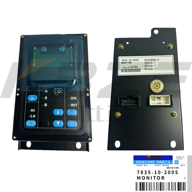 KOMATSU PC200-7 Monitor 7835-10-2005 OEM ABS Black for Excavator